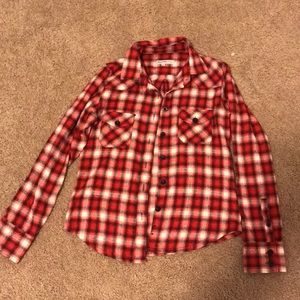 Red black and white flannel